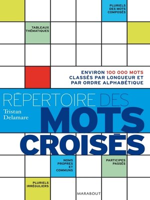cover image of Répertoire des mots croisés